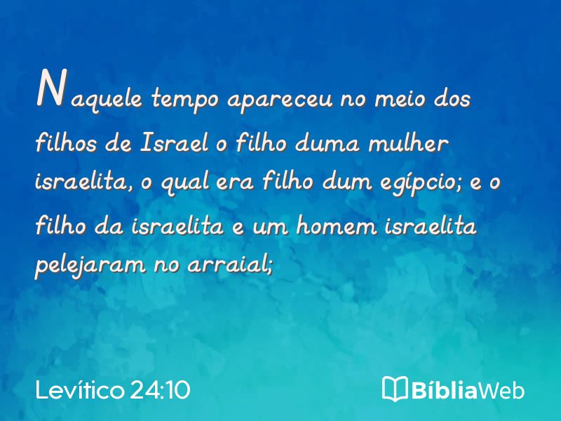Levítico 24:10 em imagem para compartilhar