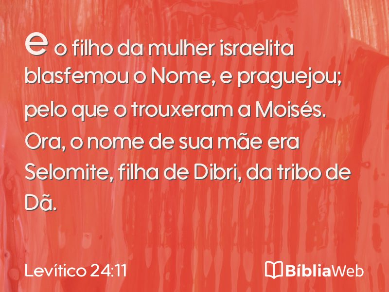 Levítico 24:11 em imagem para compartilhar