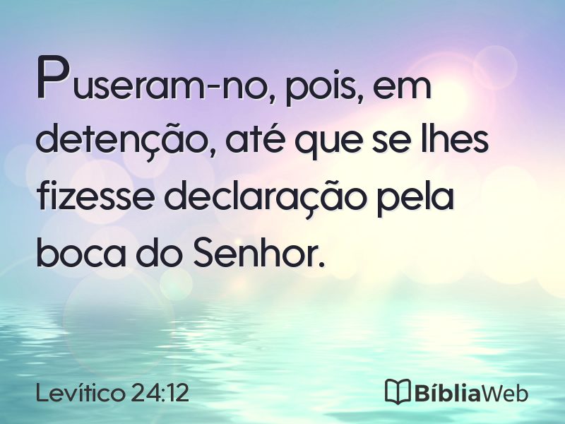 Levítico 24:12 em imagem para compartilhar