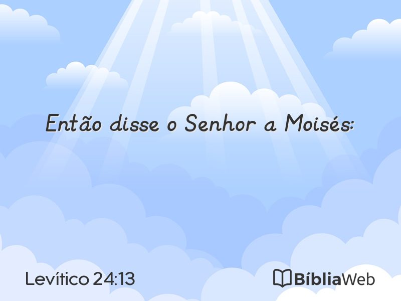 Levítico 24:13 em imagem para compartilhar