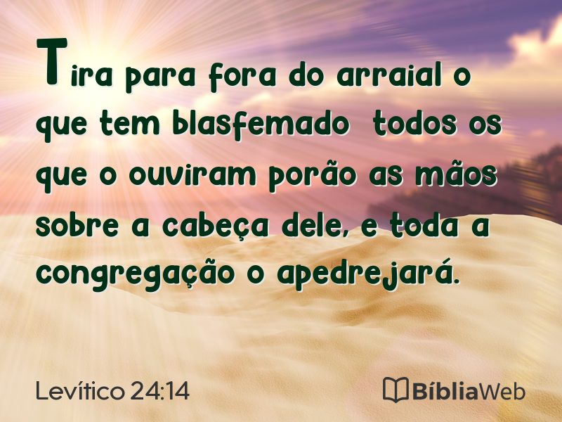 Levítico 24:14 em imagem para compartilhar