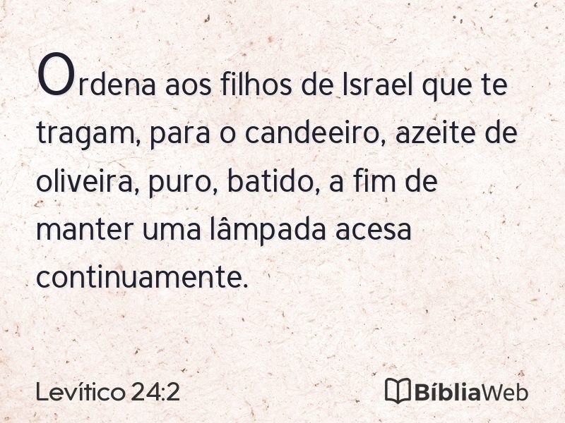 Levítico 24:2 em imagem para compartilhar