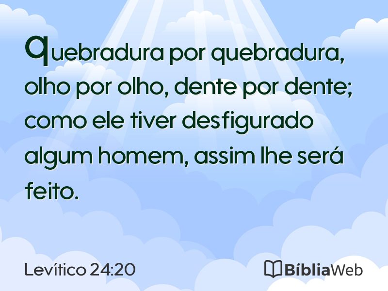 Levítico 24:20 em imagem para compartilhar