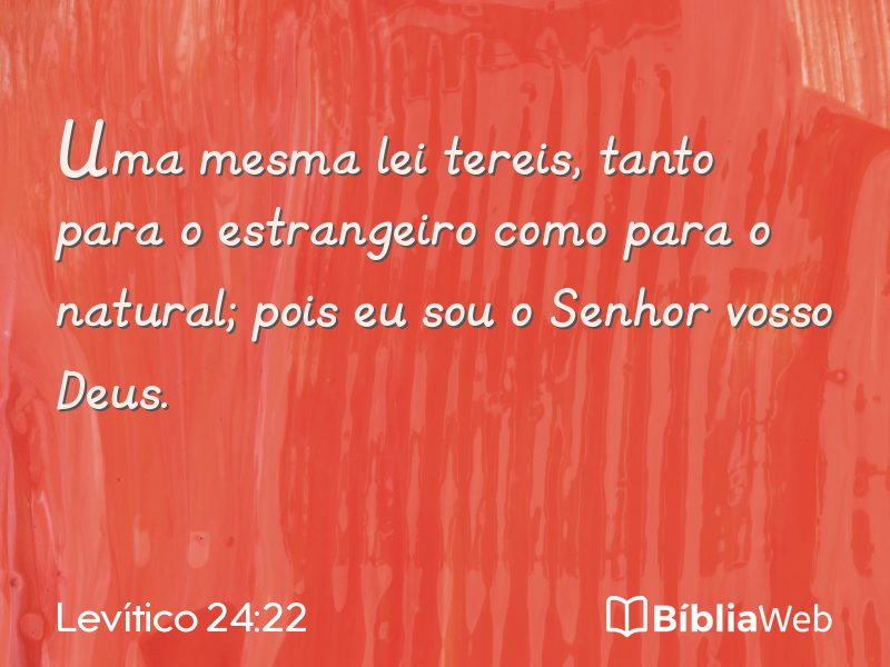 Levítico 24:22 em imagem para compartilhar