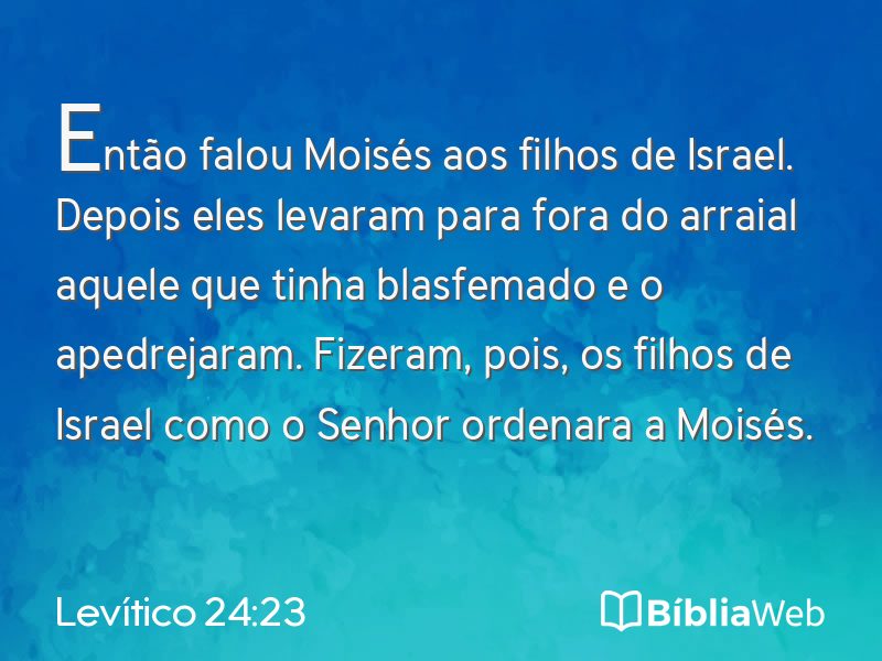 Levítico 24:23 em imagem para compartilhar