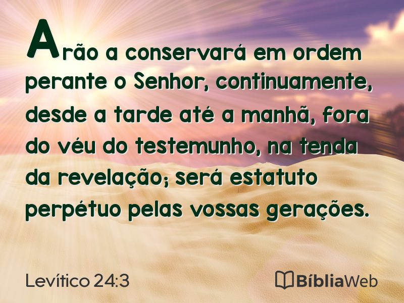 Levítico 24:3 em imagem para compartilhar