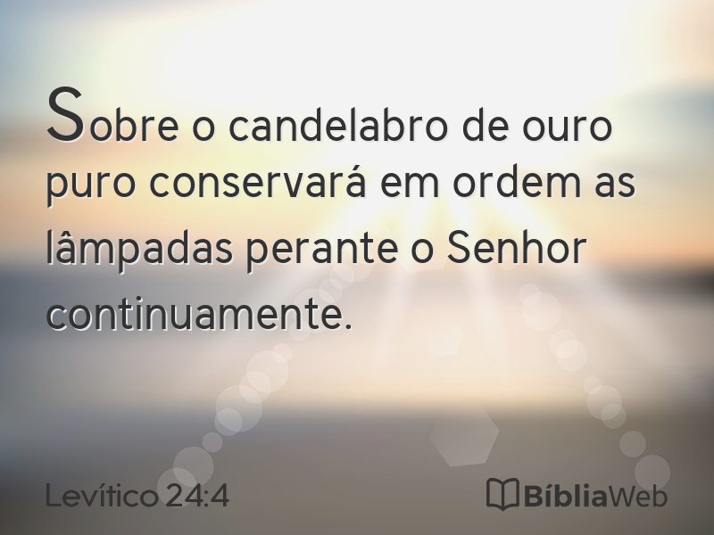 Levítico 24:4 em imagem para compartilhar