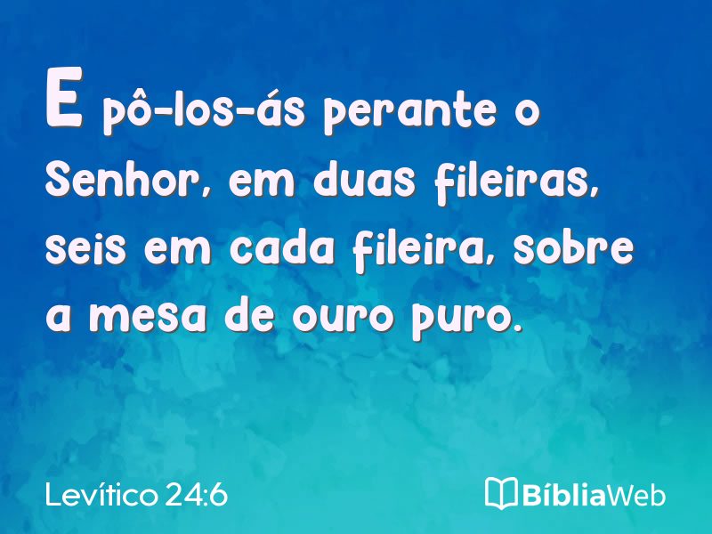 Levítico 24:6 em imagem para compartilhar