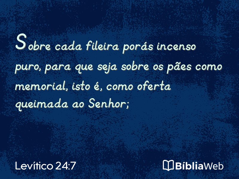 Levítico 24:7 em imagem para compartilhar