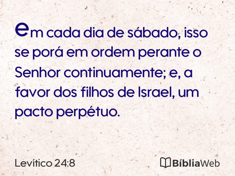 Levítico 24:8 em imagem para compartilhar