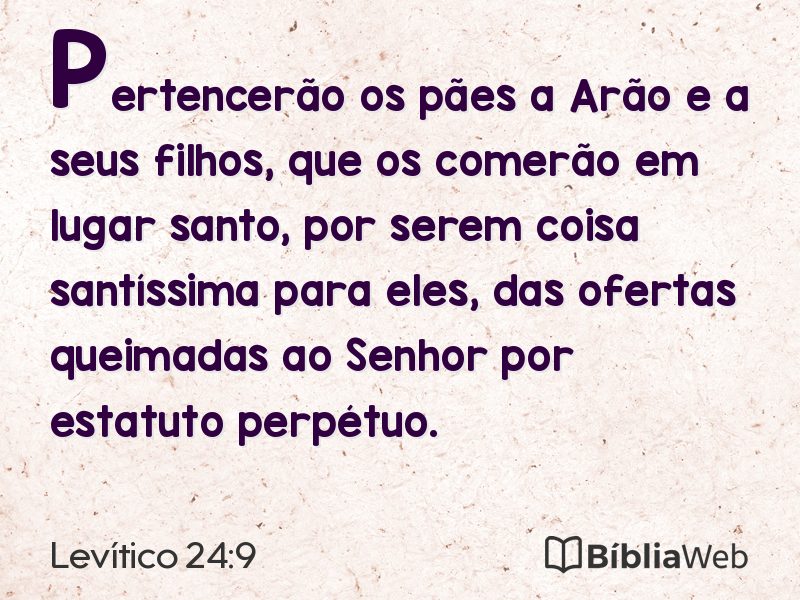 Levítico 24:9 em imagem para compartilhar