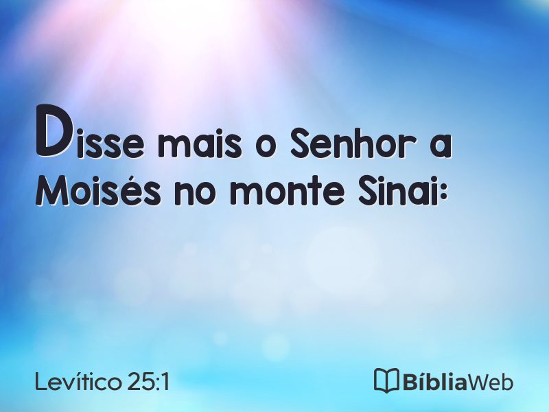Levítico 25:1 em imagem para compartilhar