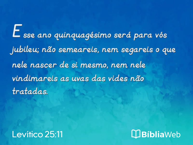 Levítico 25:11 em imagem para compartilhar