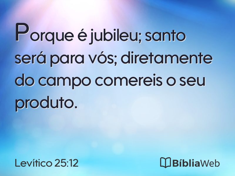 Levítico 25:12 em imagem para compartilhar