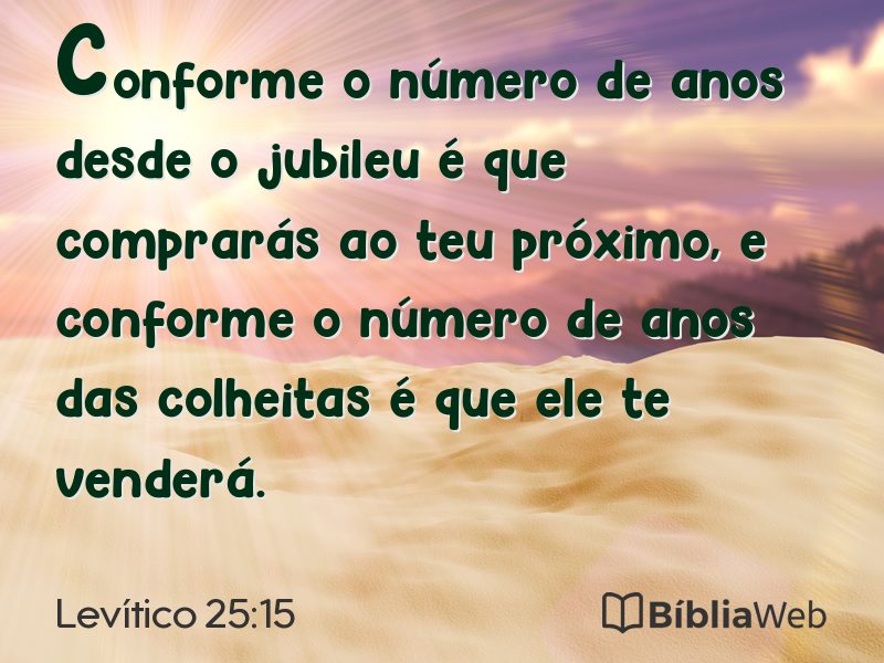 Levítico 25:15 em imagem para compartilhar