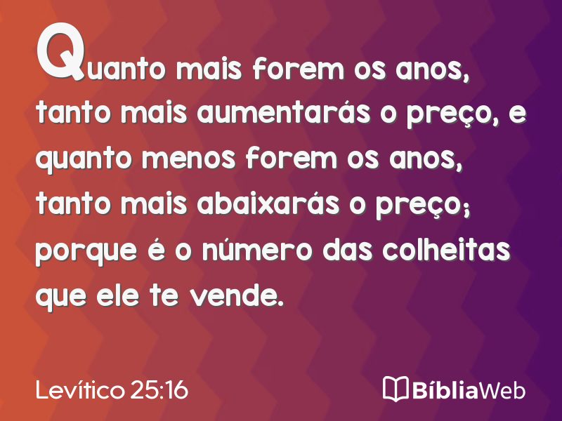 Levítico 25:16 em imagem para compartilhar