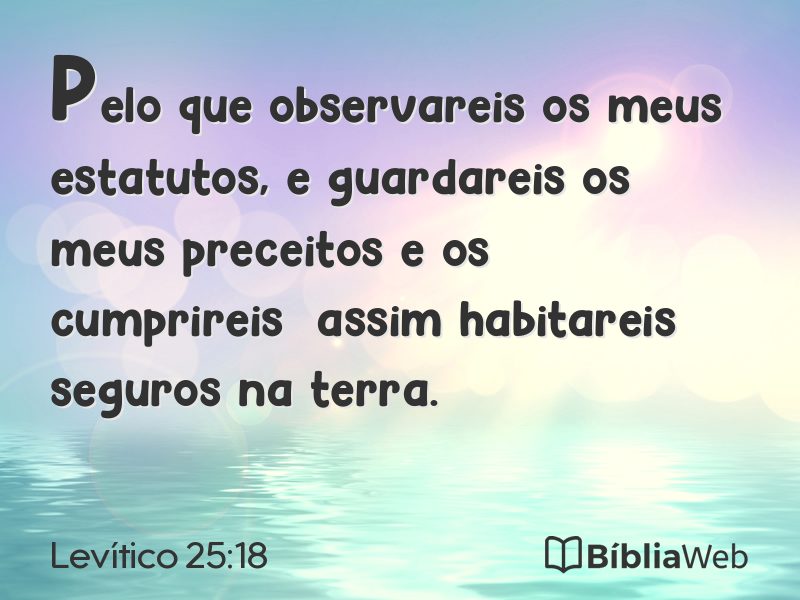 Levítico 25:18 em imagem para compartilhar