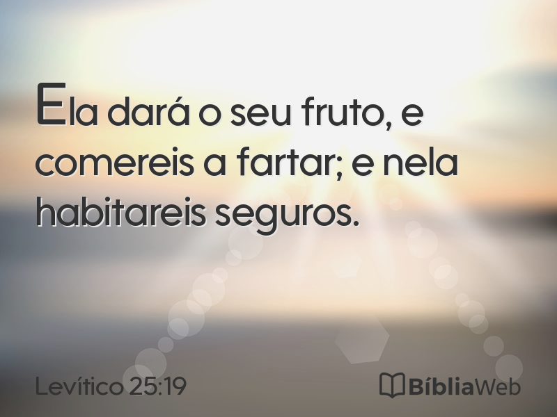 Levítico 25:19 em imagem para compartilhar