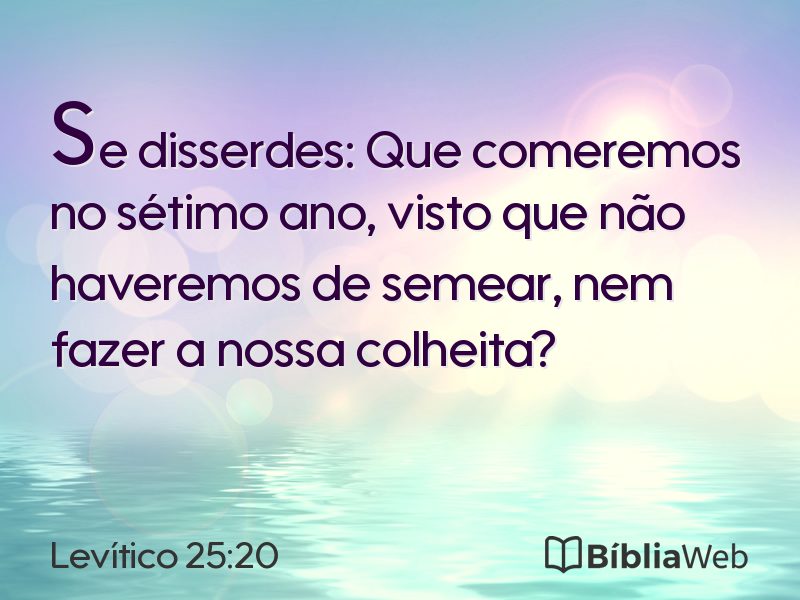 Levítico 25:20 em imagem para compartilhar