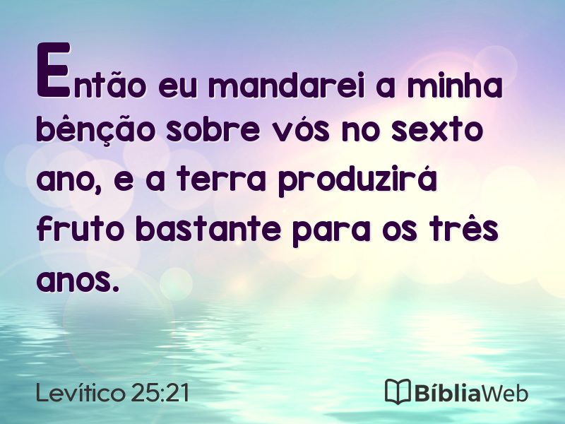Levítico 25:21 em imagem para compartilhar