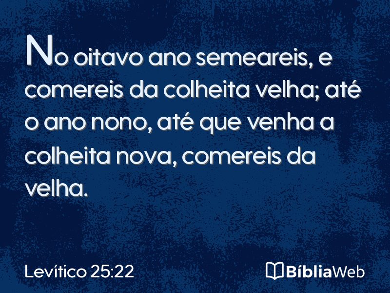 Levítico 25:22 em imagem para compartilhar