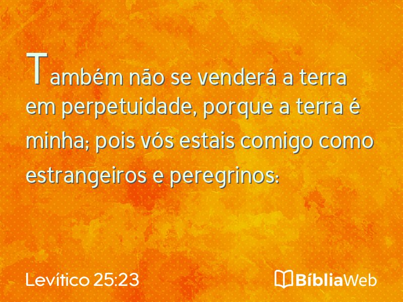 Levítico 25:23 em imagem para compartilhar