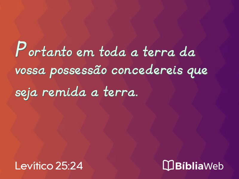 Levítico 25:24 em imagem para compartilhar