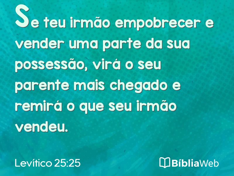 Levítico 25:25 em imagem para compartilhar