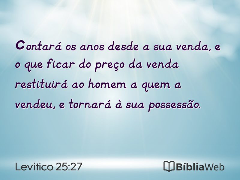 Levítico 25:27 em imagem para compartilhar