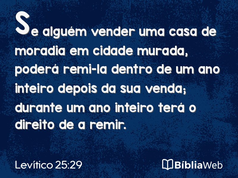Levítico 25:29 em imagem para compartilhar