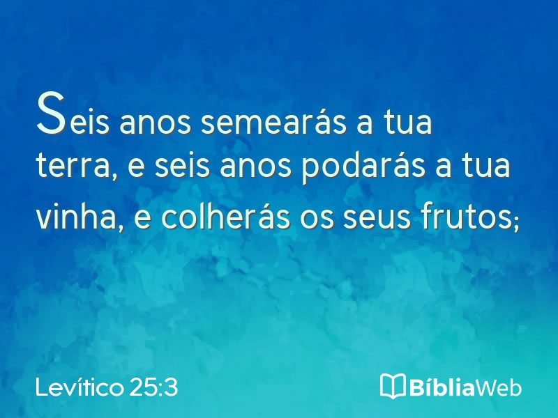 Levítico 25:3 em imagem para compartilhar