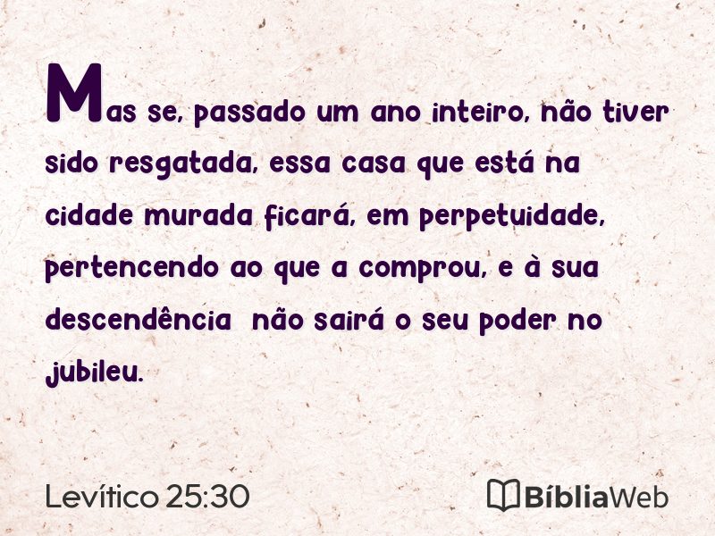 Levítico 25:30 em imagem para compartilhar