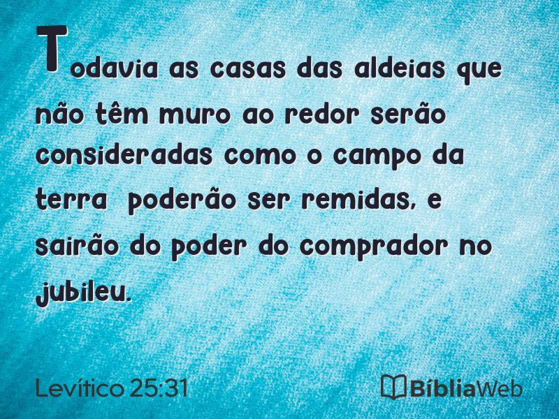 Levítico 25:31 em imagem para compartilhar