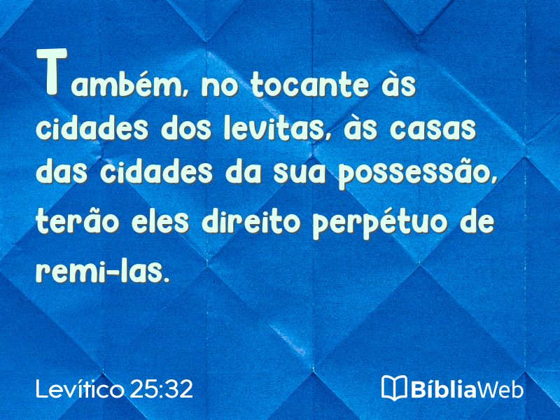 Levítico 25:32 em imagem para compartilhar