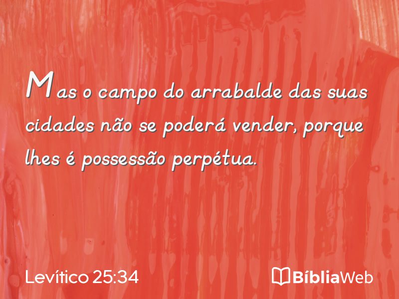 Levítico 25:34 em imagem para compartilhar
