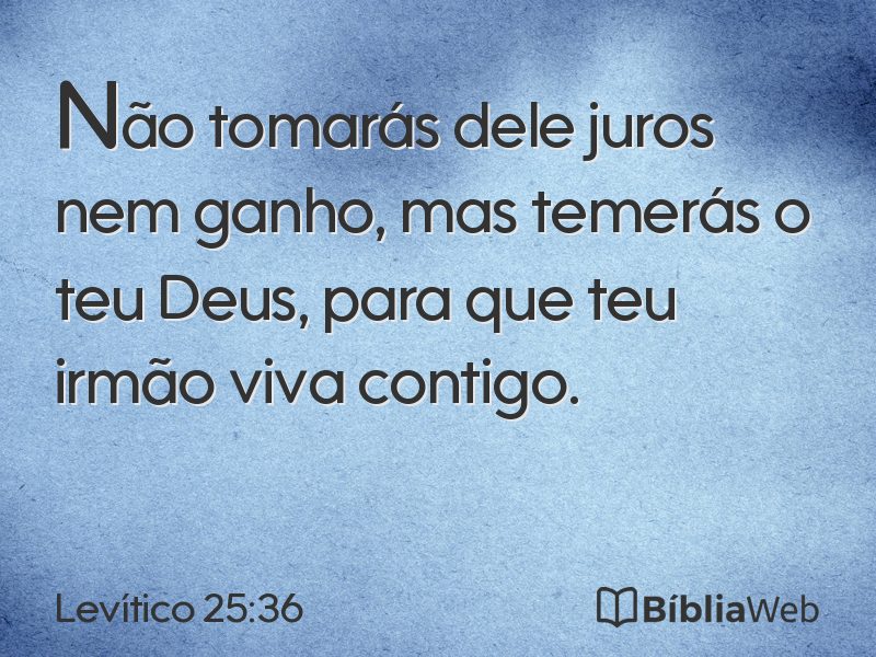 Levítico 25:36 em imagem para compartilhar