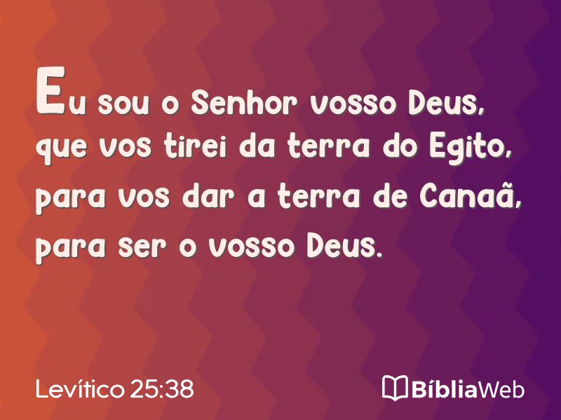 Levítico 25:38 em imagem para compartilhar
