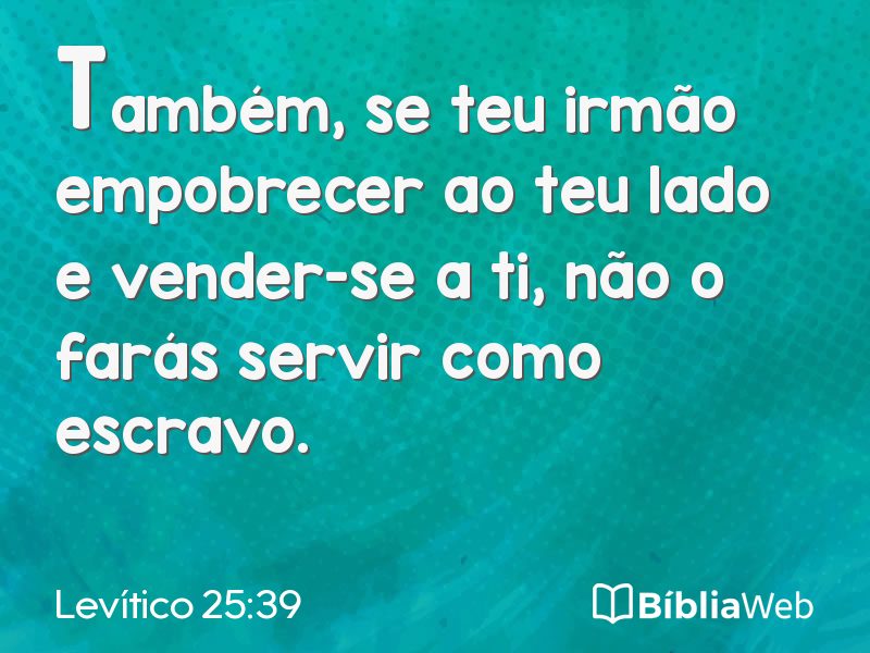 Levítico 25:39 em imagem para compartilhar