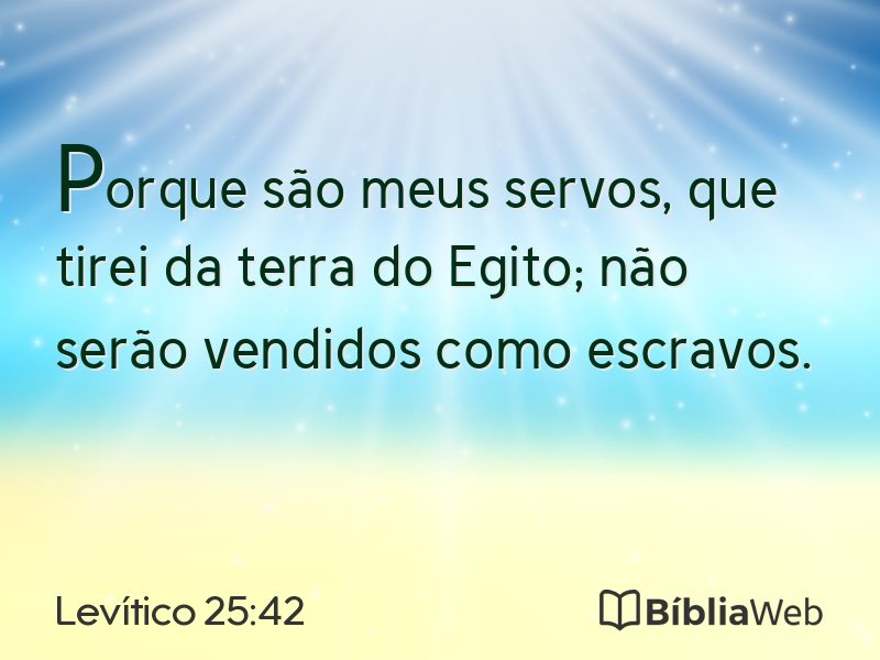 Levítico 25:42 em imagem para compartilhar