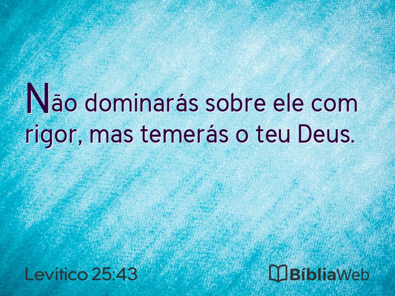 Levítico 25:43 em imagem para compartilhar
