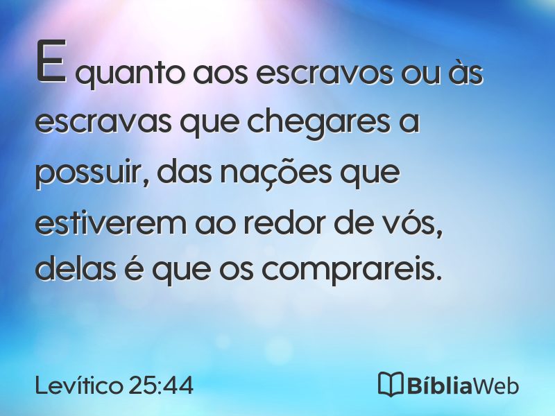 Levítico 25:44 em imagem para compartilhar
