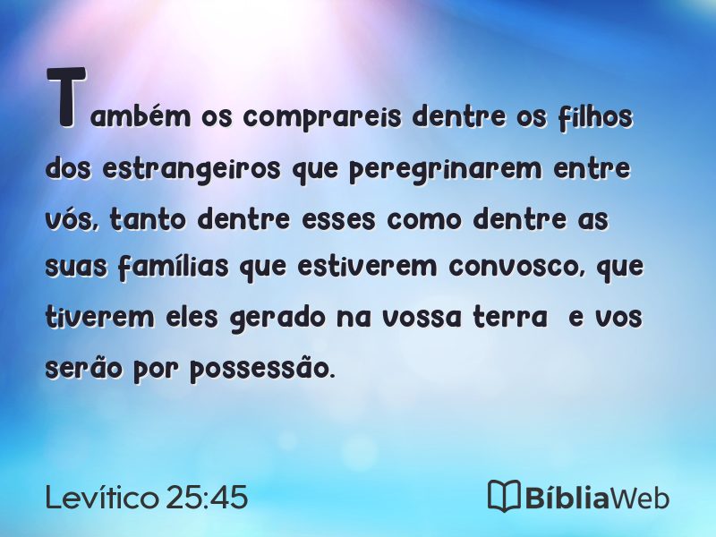 Levítico 25:45 em imagem para compartilhar