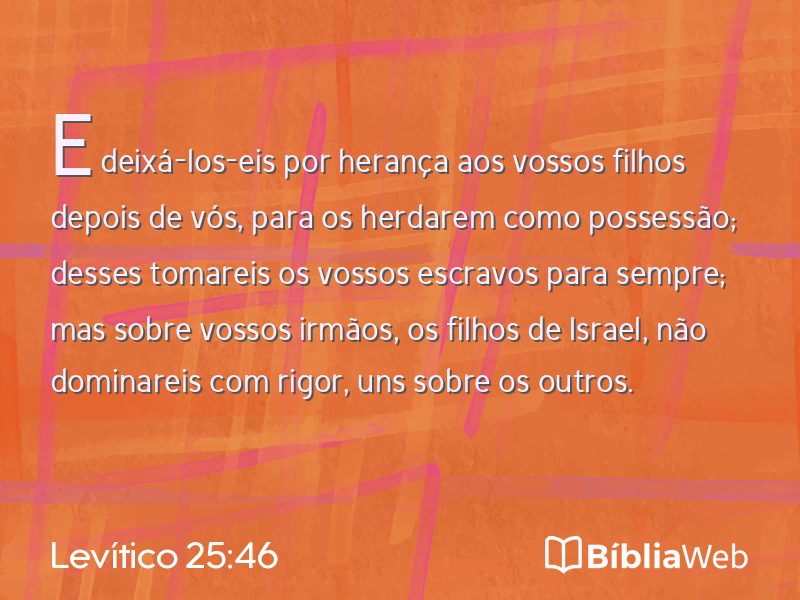 Levítico 25:46 em imagem para compartilhar