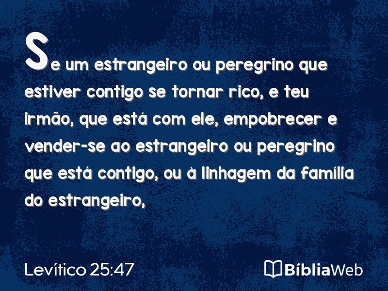 Levítico 25:47 em imagem para compartilhar