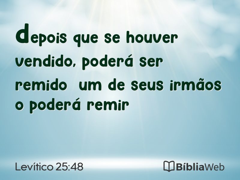 Levítico 25:48 em imagem para compartilhar