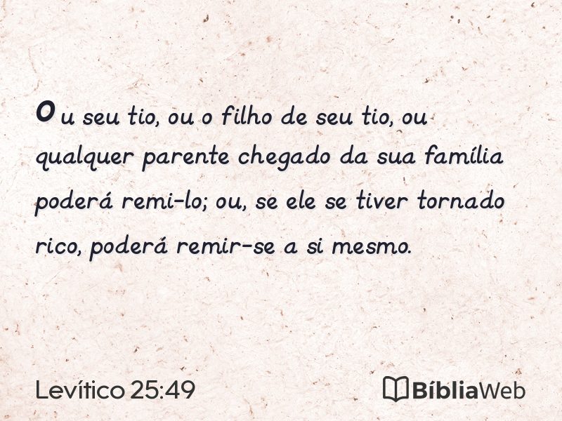 Levítico 25:49 em imagem para compartilhar