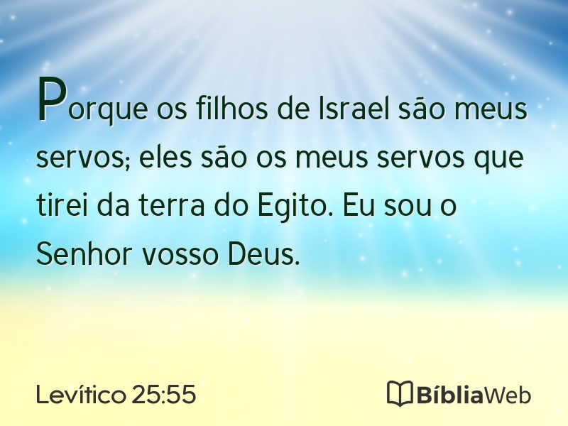 Levítico 25:55 em imagem para compartilhar