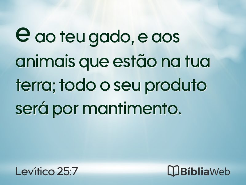 Levítico 25:7 em imagem para compartilhar