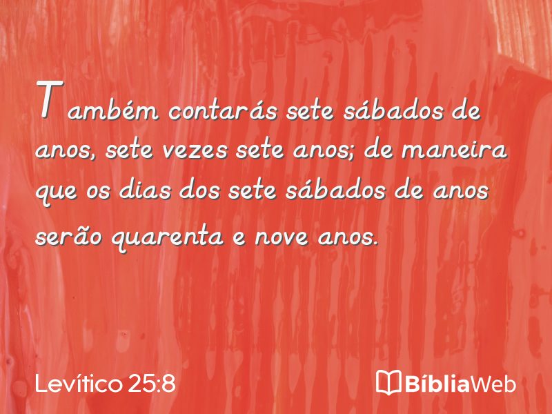 Levítico 25:8 em imagem para compartilhar