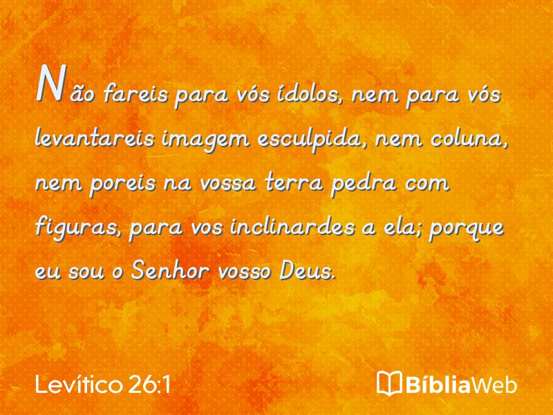 Levítico 26:1 em imagem para compartilhar